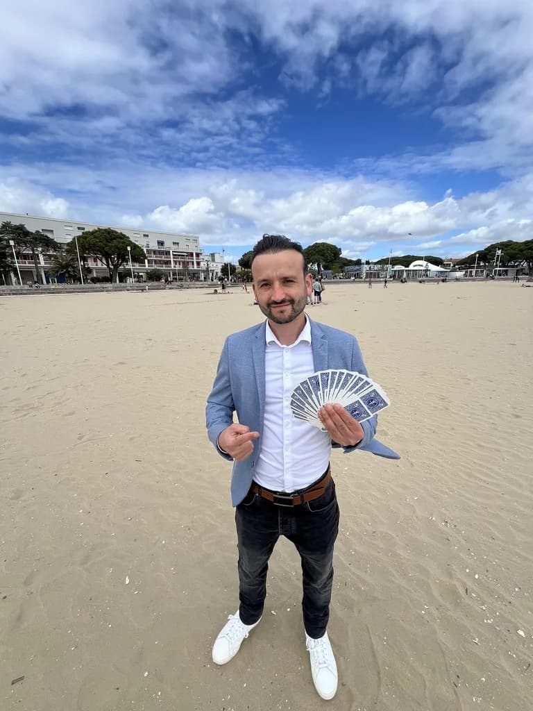 La Plage de la Grande-Conche à Royan (17), Côte de Beauté en Charente-Maritime — photo prise par Tyson Dumas, magicien intervenant sur l'estuaire de la Gironde